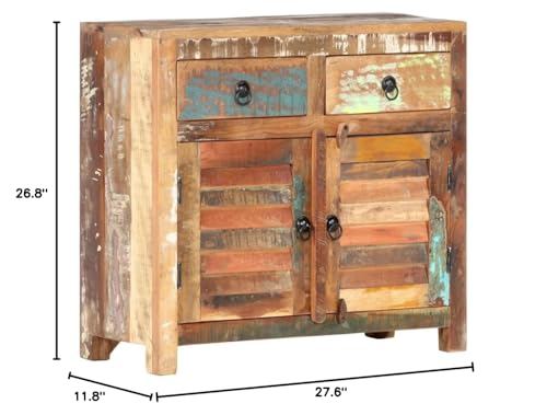 vidaXL Sideboard 27.6&quot;x11.8&quot;x26.8&quot; Solid Wood Reclaimed