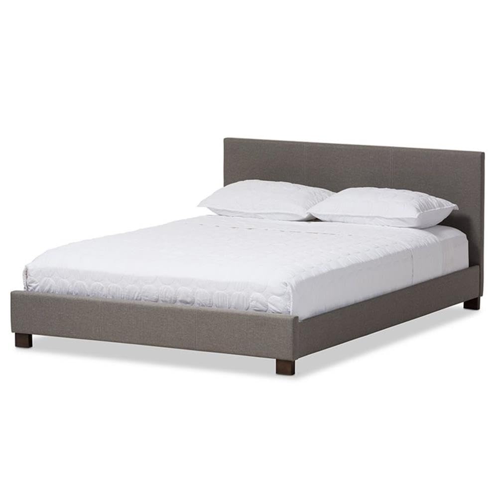 Baxton Studio Elizabeth Platform Bed Grey/Queen
