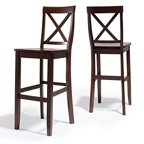 Crosley X-Back 30&quot; Barstool In Mahogany [Set Of 2]