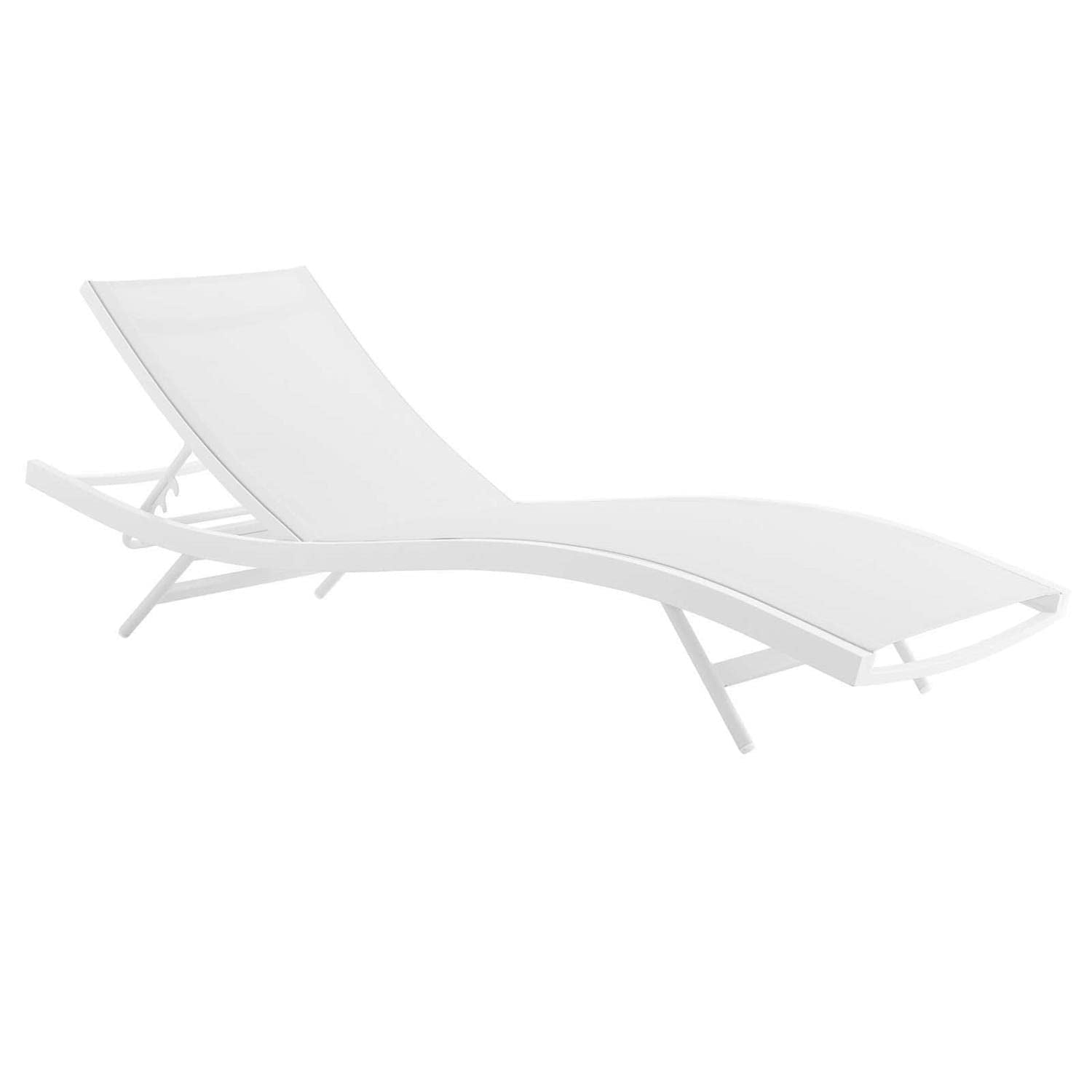 Modway Glimpse Outdoor Patio Mesh Chaise Lounge Set Of 4 In White White