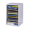 Safco Vertical Desktop Sorter Organizer,Dsk,Adj,Gy Bhg-04-L (Pack Of2)