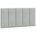 vidaXL Light Gray Velvet Headboard Cushion 39.4" – Comfortable Upholstered Pillow for Bedroom Decor, Easy Install, Wall-mountable/Bed Frame Compatible