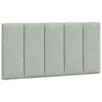 vidaXL Light Gray Velvet Headboard Cushion 39.4" – Comfortable Upholstered Pillow for Bedroom Decor, Easy Install, Wall-mountable/Bed Frame Compatible
