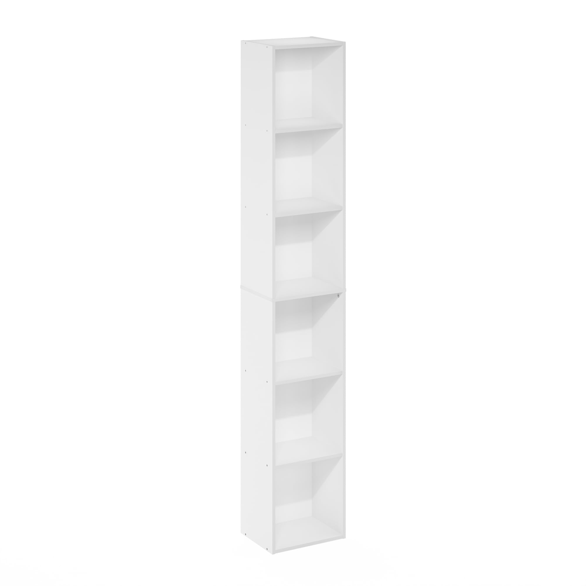 Furinno Luder 6-Tier Open Shelf Bookcase, White