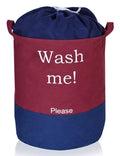 Craft Bazar 45L Non Woven Round Foldable Large Laundry Bag/Basket With Handle, Storage Basket Durable Collapsible for Dirty Clot