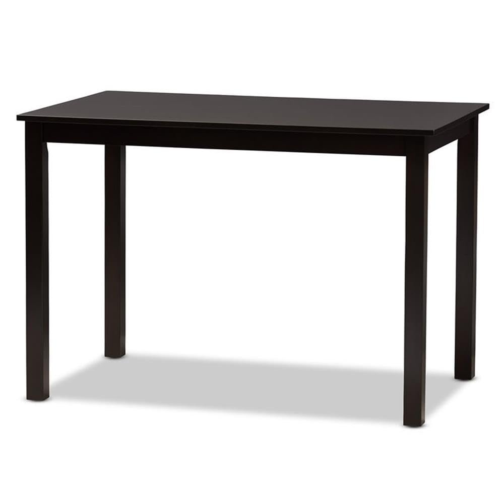 Baxton Studio Rosa Modern and Contemporary Sand Fabric Upholstered and Dark Brown Finished Wood 5-Piece Dining Set