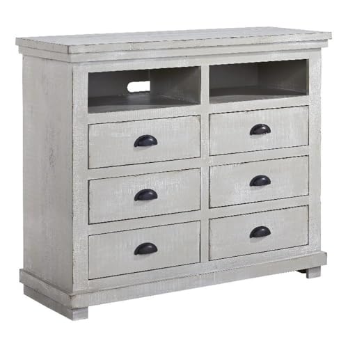 Progressive Willow Media Chest, Gray