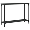 vidaXL Black Console Table with Durable Engineered Wood and Metal Frame, Stylish Furniture for Living Room, Hallway, Entryway