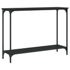 vidaXL Black Console Table with Durable Engineered Wood and Metal Frame, Stylish Furniture for Living Room, Hallway, Entryway
