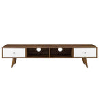 Modway Transmit 70" Media Console Wood Tv Stand, 70 Inch, Walnut White