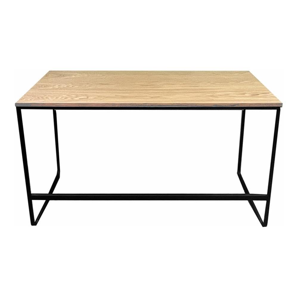 Pangea Home Vila Modern Sleigh-Style Wood Veneer/Metal Desk In Black