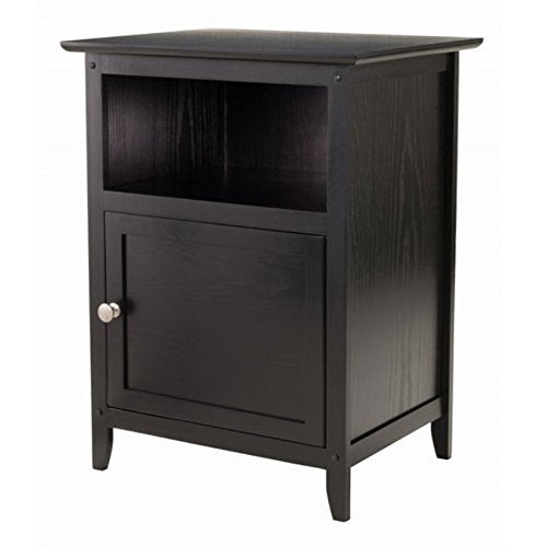 Ergode Claire Curved Nightstand - White | Versatile Bedroom Accent Table | Pull-Out Drawer & Bottom Shelf | (20115-VV)