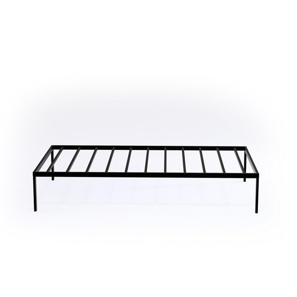 East West Furniture NWTBBLK Norwich Modern Bed Frame with 4 Hardwood Legs - Magnificent Bed in Powder Coating Black Color