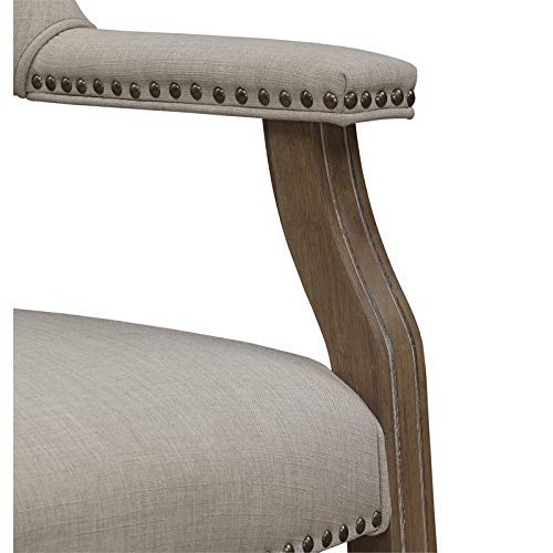 Comfort Pointe Millstone Beige Sand Fabric Upholstered Caster Game Chair