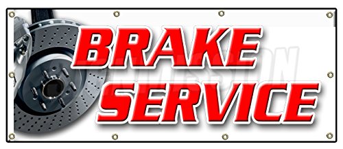 36'X96' Brake Service Banner Sign Car Auto Repair Shocks Mechanic Automobile