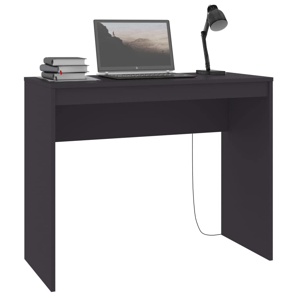vidaXL Desk Computer Desk Home Office Desk Workstation Gray Engineered Wood