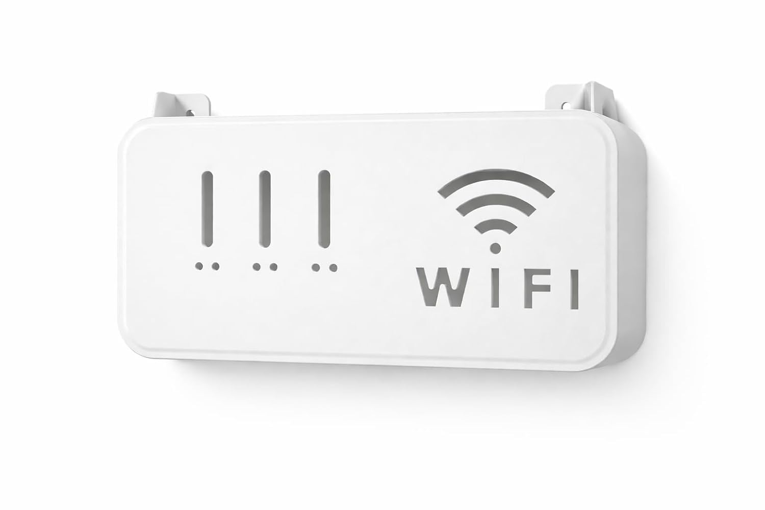 Wifi Router Wall Mount Holder | SelfAdhesive Wall Shelf With Cable Organizer | NoDrill Wall Stand For Wifi Router, Set Top Box