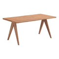 Acme Furniture Velentina Rectangular Rubberwood Dining Table in Natural