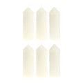 Mega Candles 6 pcs Unscented Ivory Dome Top Pillar Candle, Economical One Time Use Event Wax Candles 2 Inch x 6 Inch, Wedding Re