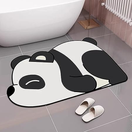 NIV Creation Super Absorbent Bath Floor Mat  Cute Cartoon Bathroom Shower Entrance AntiSlip Household Toilet QuickDrying Cush