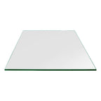 Dulles Glass 24' Square Glass Table Top - Tempered - 1/4' Thick - Flat Polished Glass - Eased Corner