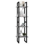 vidaXL 4-Tier Book Cabinet Concrete Gray 15.7"x11.8"x55.1" Chipboard