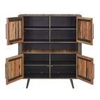 HomeRoots Modern Rustic Double Decker Accent Cabinet