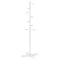 Azaeahom Cross Coat Rack Freestanding Clothing Hanger Home Racks, Wooden Coat Tree Stand with 8 Hooks 2 Adjustable Height, Easy 