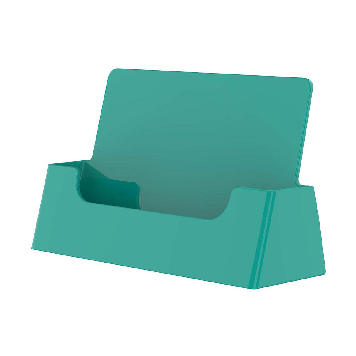 Marketing Holders 6 Pack Business Card Holder Counter Horizontal Holds 3.5' X 2' Gift Card Appointment Teal Green Acrylic Desk