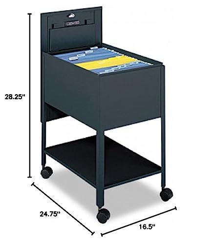 Extra-Deep Locking Mobile Tub File, 16-1/2w x 24-3/4d x 28-1/4h, Black