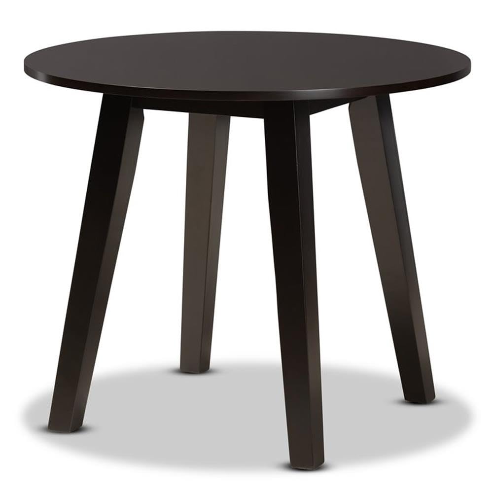 Baxton Studio Mina Modern and Contemporary Transitional Dark Brown Finished Wood 5-Piece Dining Set