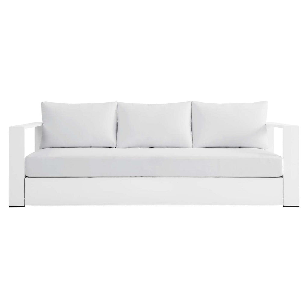 Modway Tahoe Patio Aluminum Sofa With White White Finish Eei-5676-Whi-Whi
