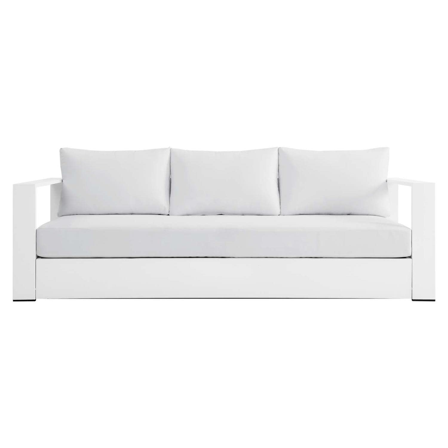 Modway Tahoe Patio Aluminum Sofa With White White Finish Eei-5676-Whi-Whi