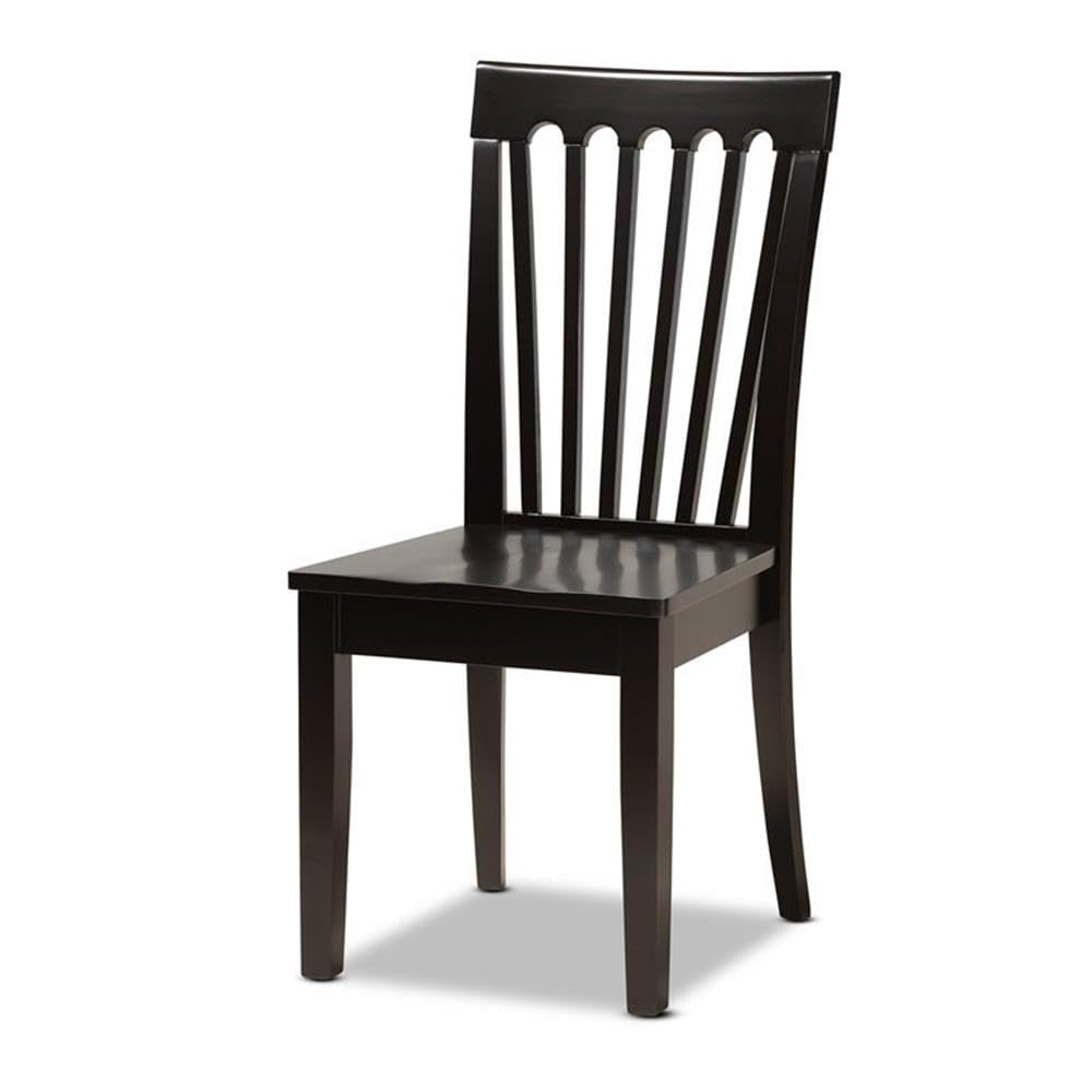 Baxton Studio Zala Modern and Contemporary Dark Brown Finished Wood 5-Piece Dining Set