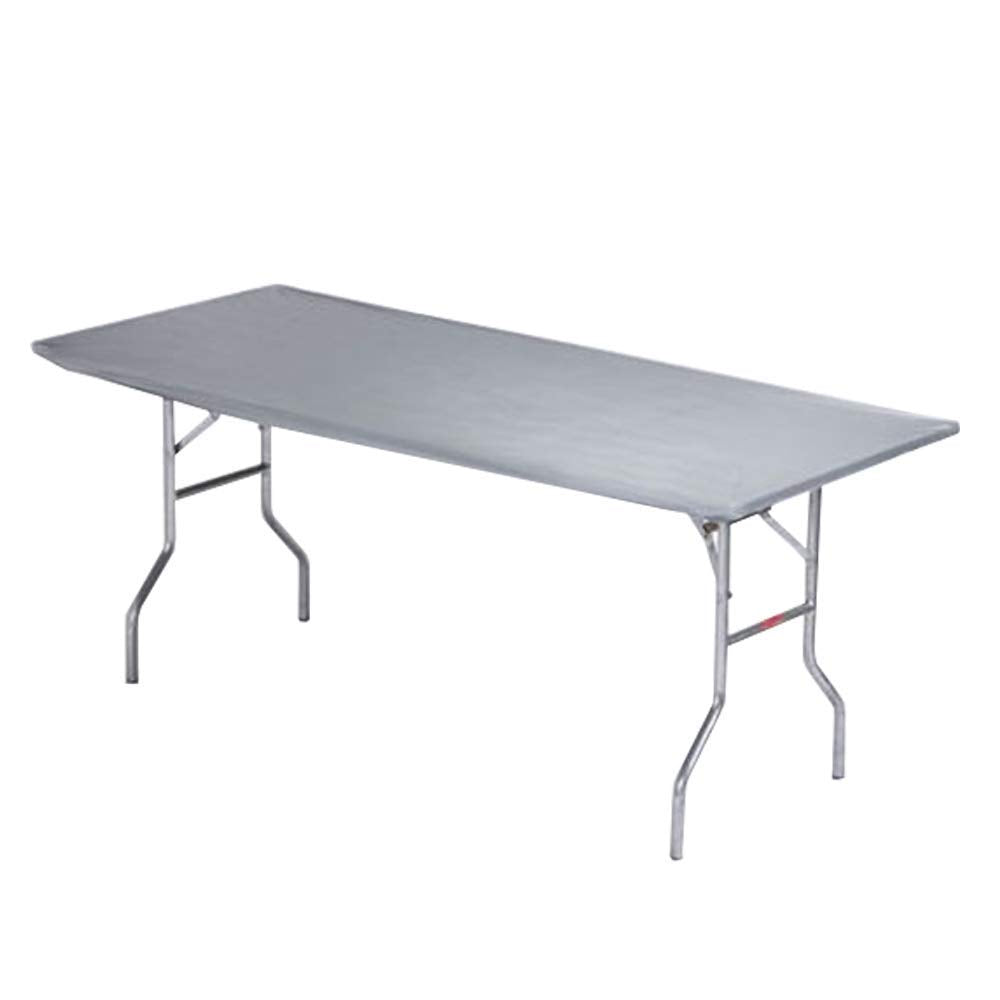 Kwik-Covers 6' Rectangle Plastic Table Covers 30' X 72', Bundle Of 5 (Metallic Silver)