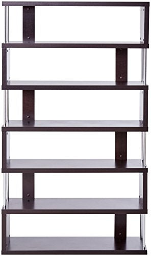Baxton Studio Barnes 6-Shelf Modern Bookcase - Thumbnail 3
