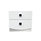Best Master France 2-Drawer Poplar Wood Bedroom Nightstand In White Lacquer