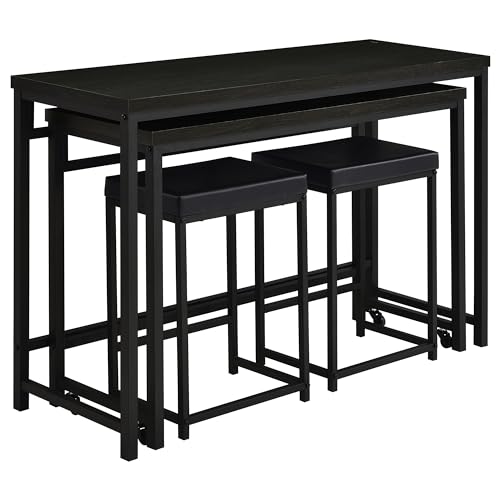 Coaster Home Furnishings Hawes 4-Piece Multipurpose Counter Height Table Set Black