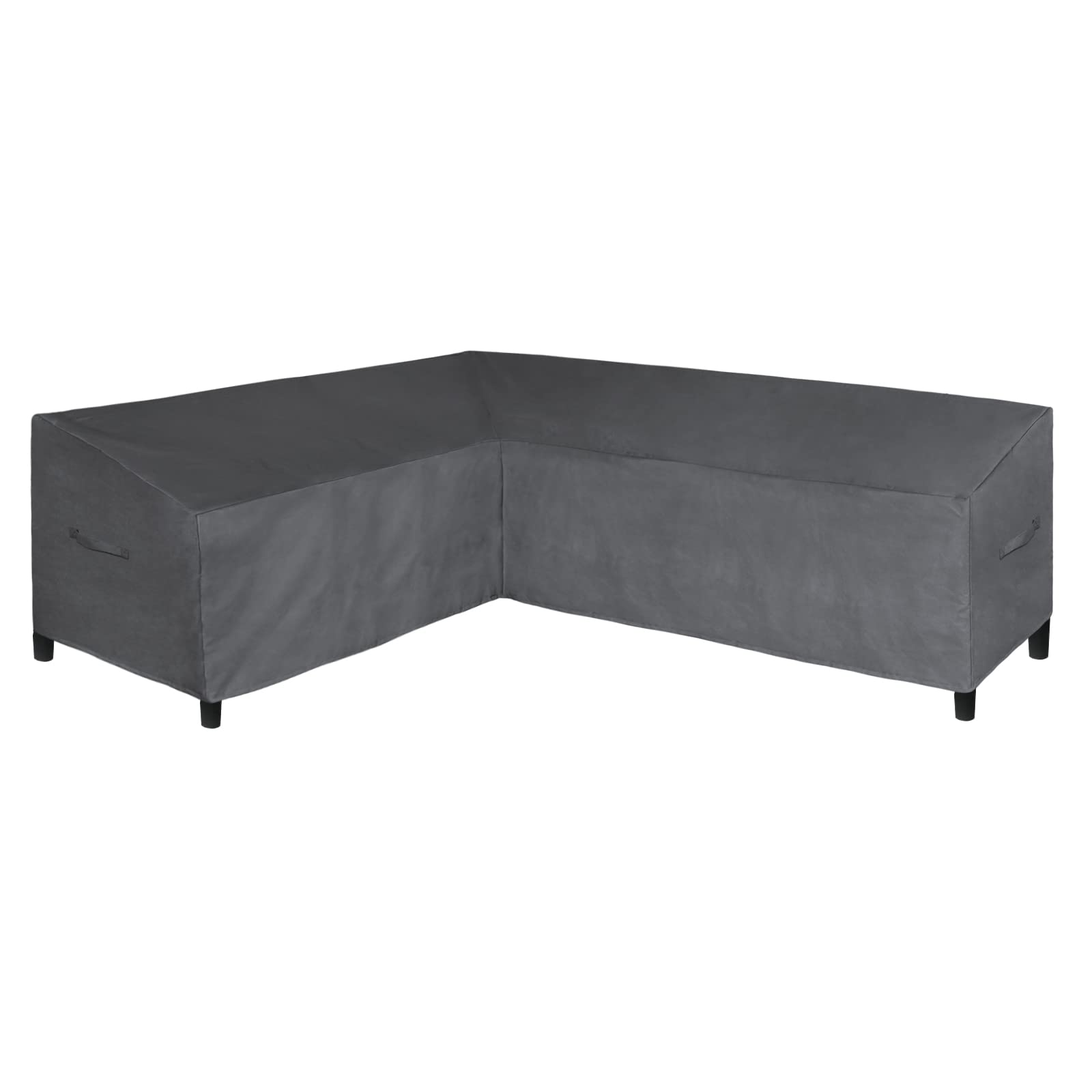 Easy-Going Patio L-Shaped Sectional Sofa Cover, 83“X104 Waterproof Outdoor Sectional Cover, Heavy Duty Garden Furniture Cover With Air Vent (Left Facing, Dark Gray)