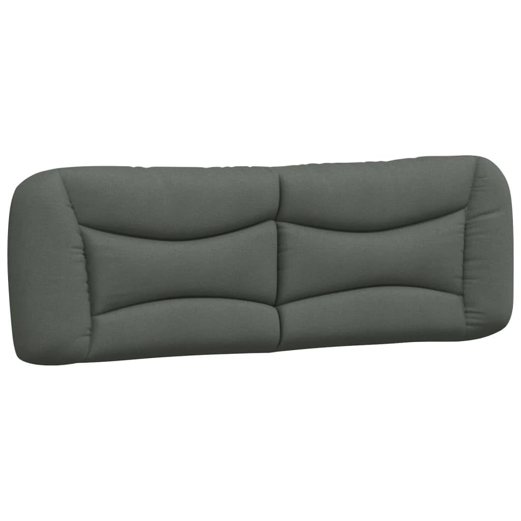 vidaXL Headboard Cushion Pillow - 153cm Upholstered Fabric Back Support - Dark Grey - Bedroom Decor, 3207688