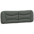 vidaXL Headboard Cushion Pillow - 153cm Upholstered Fabric Back Support - Dark Grey - Bedroom Decor, 3207688