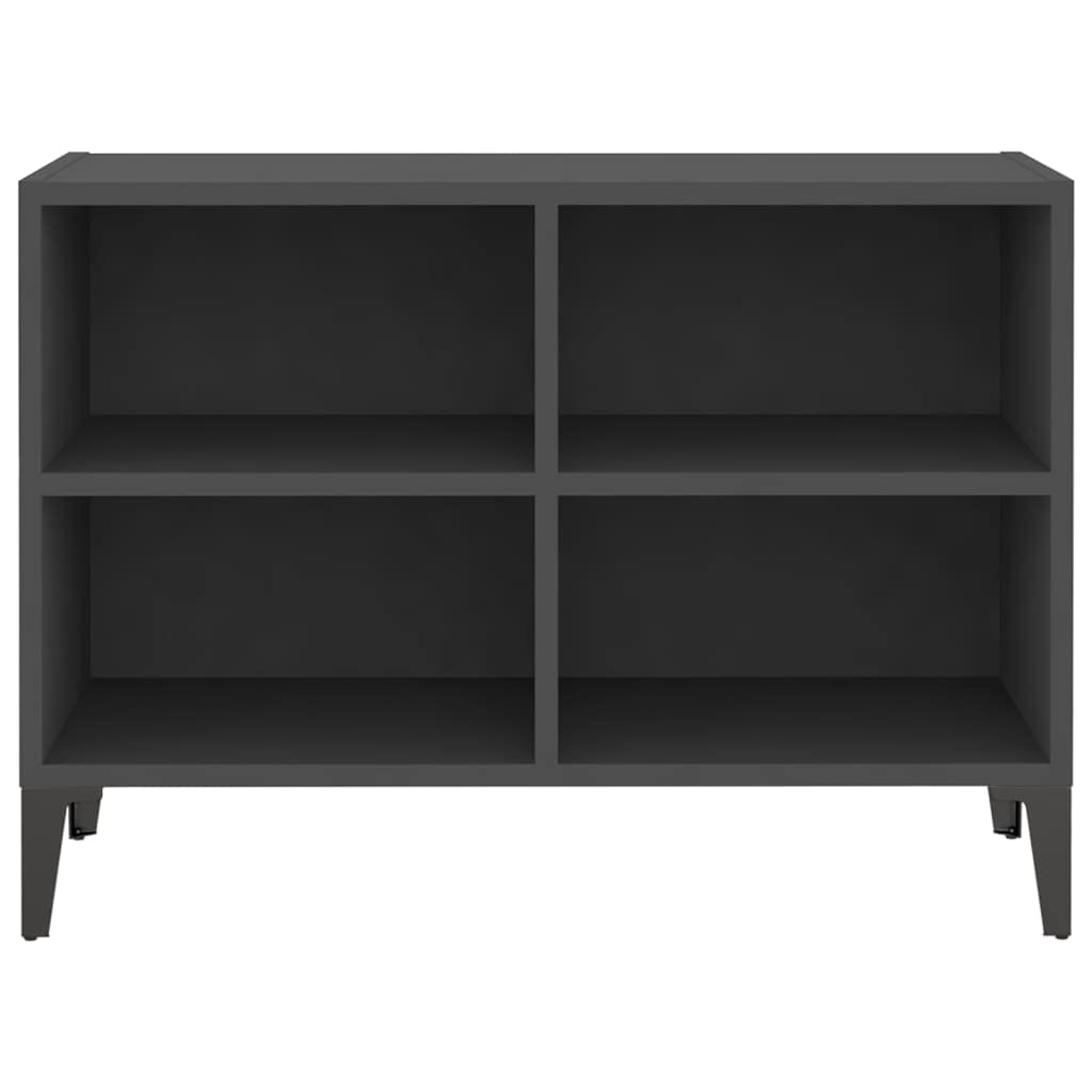 vidaXL TV Cabinet with Metal Legs Gray 27.4&quot;x12&quot;x20&quot;