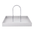 Ujeavette Abs Plastic Vanity Tray With Handle For Bathroom Coffee Table Home Decor Gray