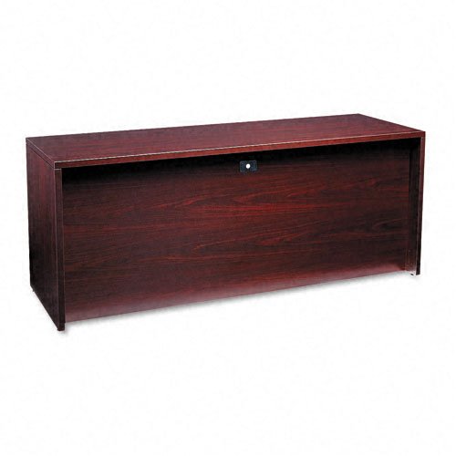 Hon 10500 Series Single-Pedestal Credenza, Pedestal On Left, Mahogany