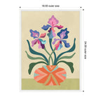 Sylvie Iris and Vase Framed Canvas by Rachel Lee