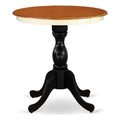 East West Furniture Est-Wbl-Tp Eden Modern Kitchen Table - A Round Dining Table Top With Pedestal Base, 30X30 Inch, Multi-Color