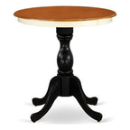 East West Furniture Est-Wbl-Tp Eden Modern Kitchen Table - A Round Dining Table Top With Pedestal Base, 30X30 Inch, Multi-Color