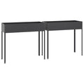 vidaXL Galvanized Steel Garden Planters Anthracite - Handy Outdoor Raised Bed for Plants, Herbs & Flowers, Decorative Stand for 