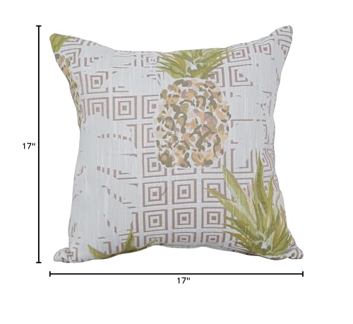 Blazing Needles Square Polyester Jacquard Throw Pillows, 17&quot;, Zeena Blush 4 Count