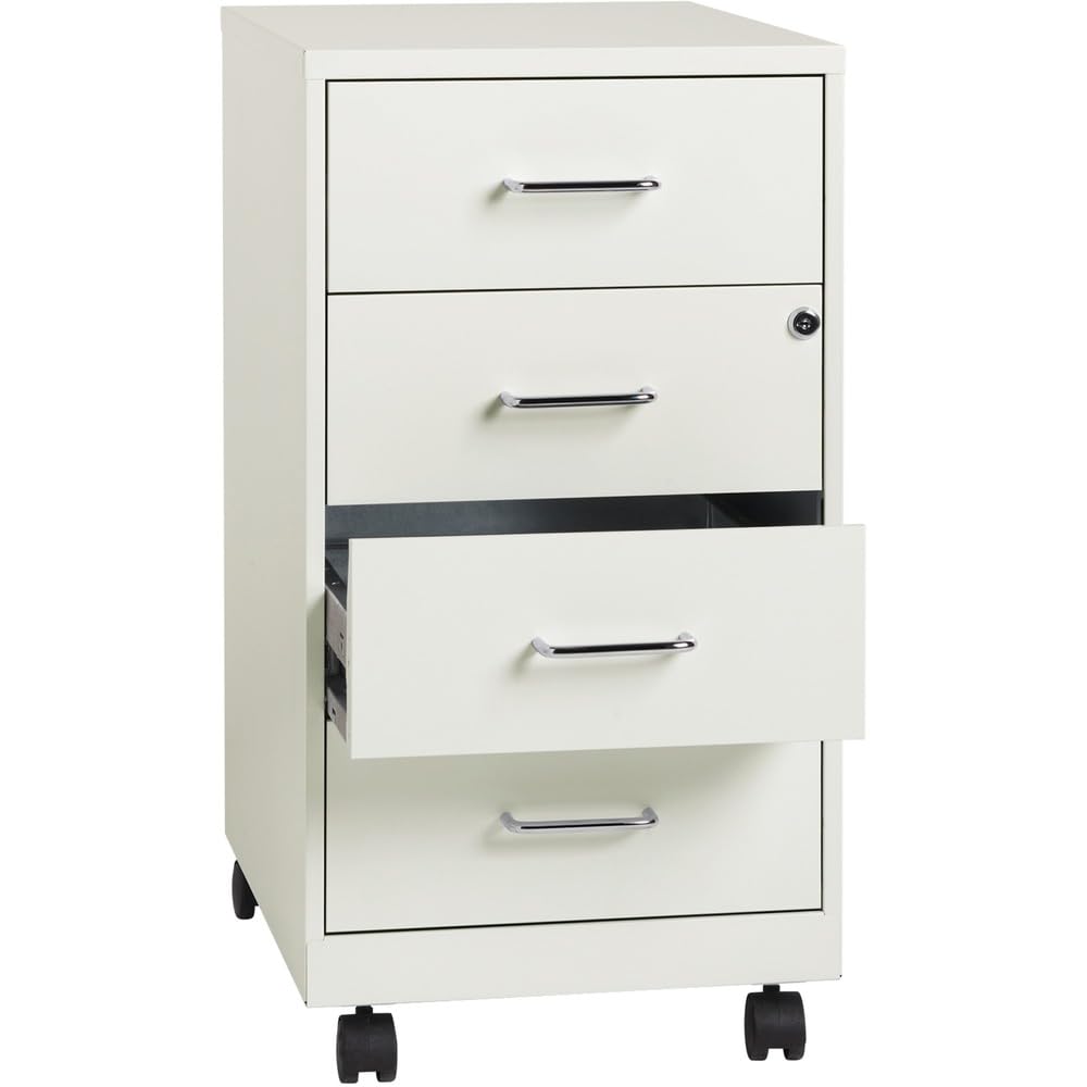 Lys 26-1/2&Quot; Mobile Storage Cabinet - 4-Drawer, White